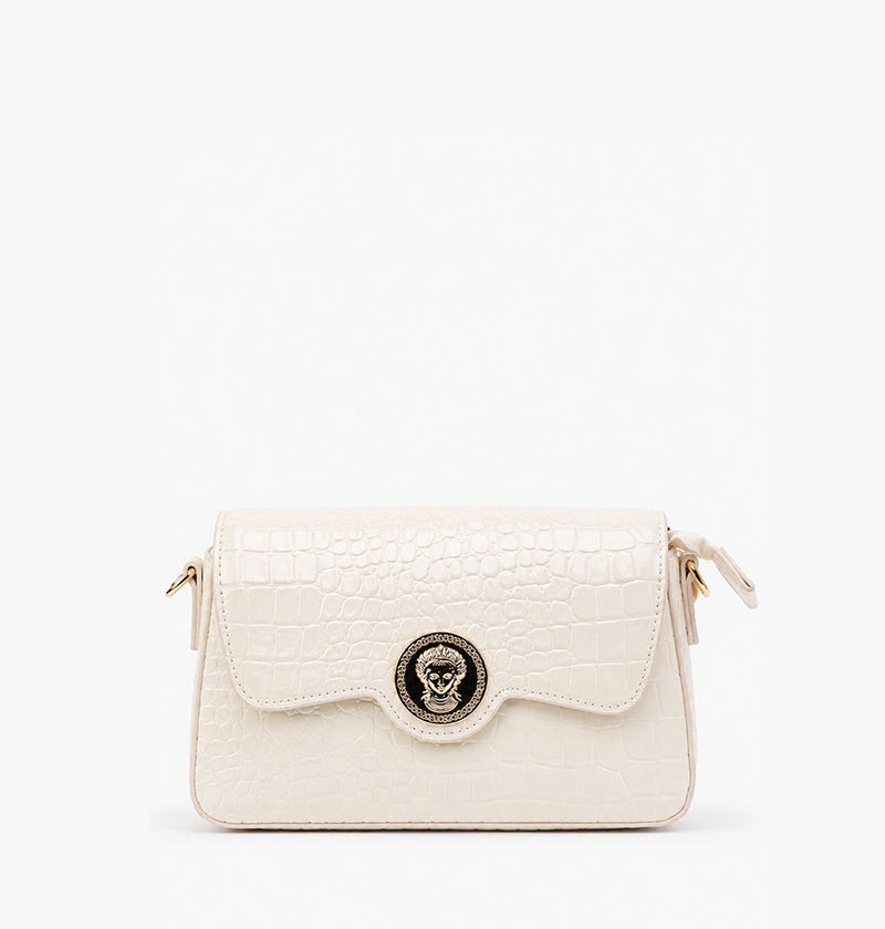 Culge Chicago "The Michigan Ave" Croc Baguette – Alabaster Gold-1