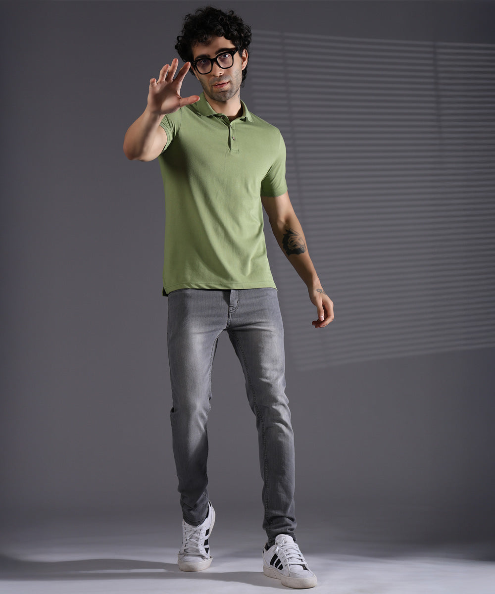 Naturefab Men’s Organic Bamboo Polo Tshirt Environment Green-7