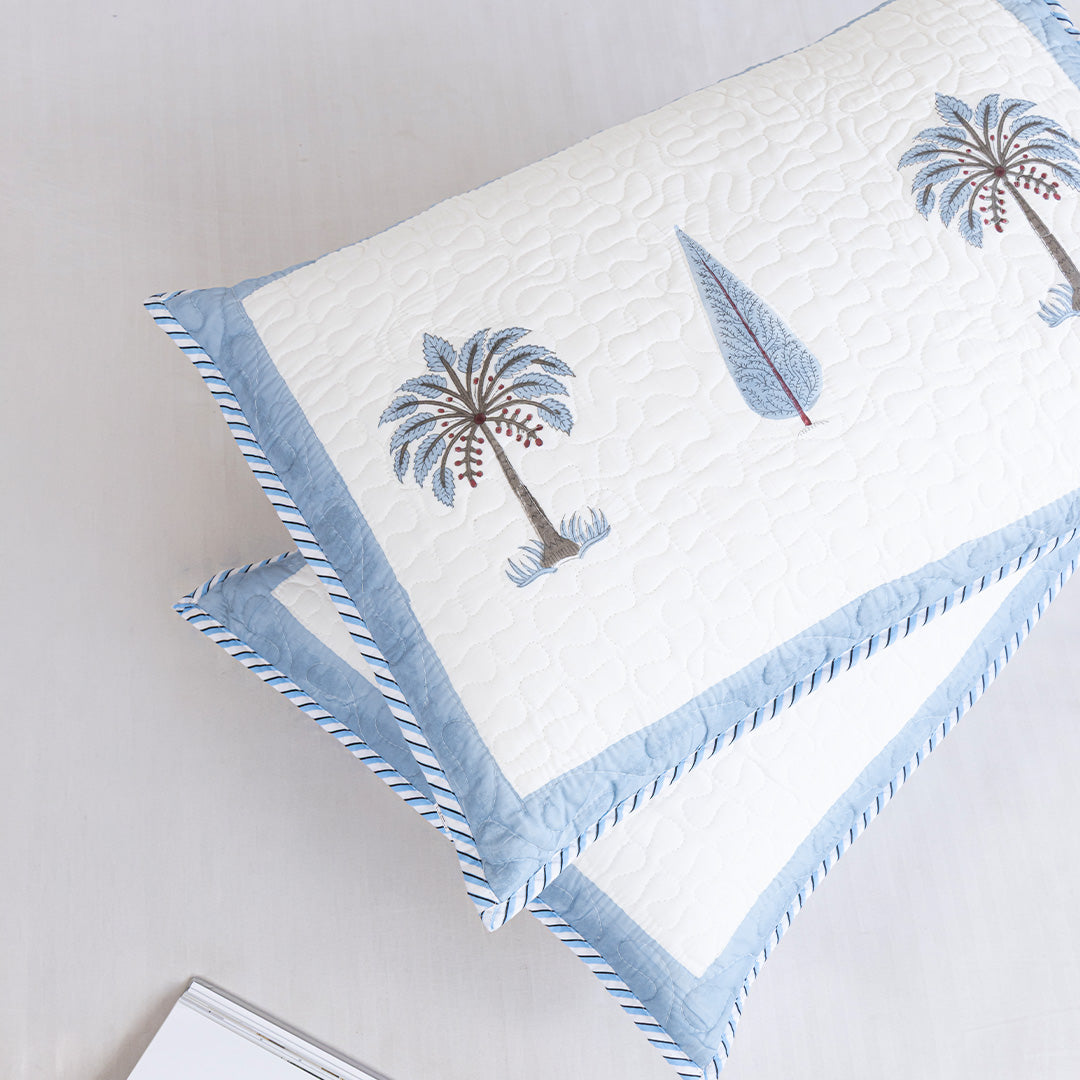 Blue Quilted Pillow Covers-5