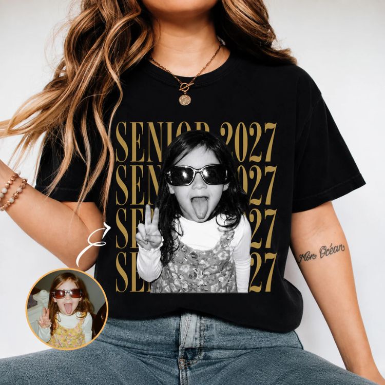 Custom Photo T-Shirt – Personalized Name & Picture-2