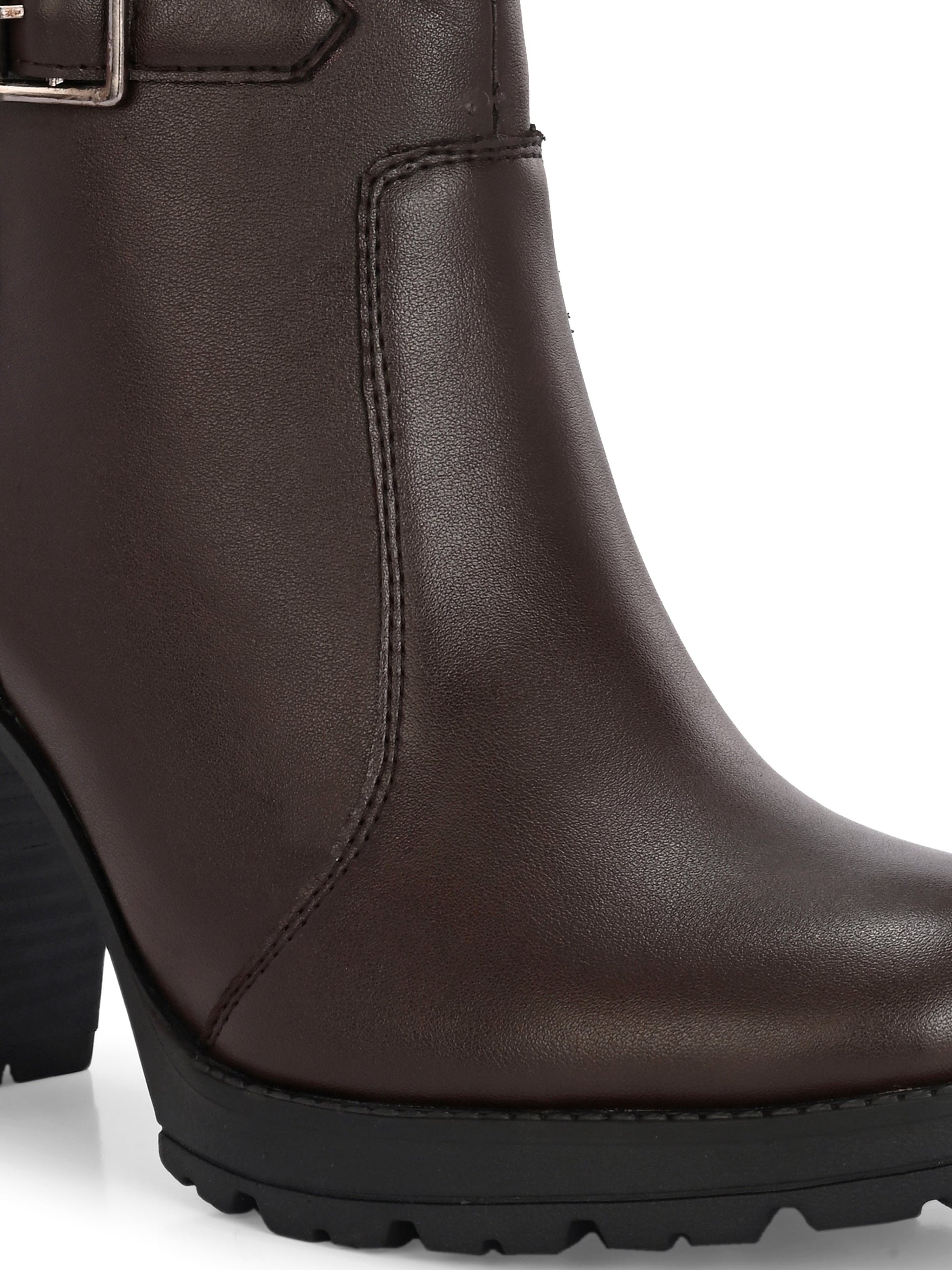 Midnight High-Heeled Ankle Boot For Women-5