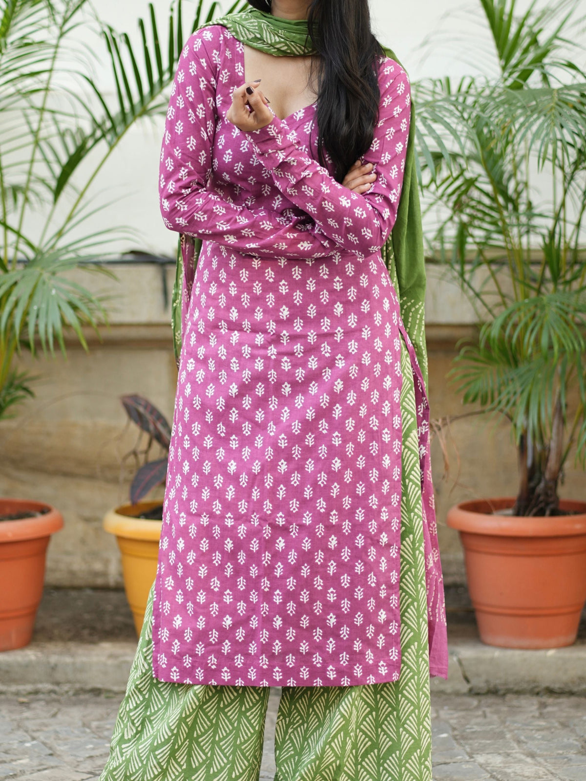 Blossom Pink Kurta Set with Full Sleeve