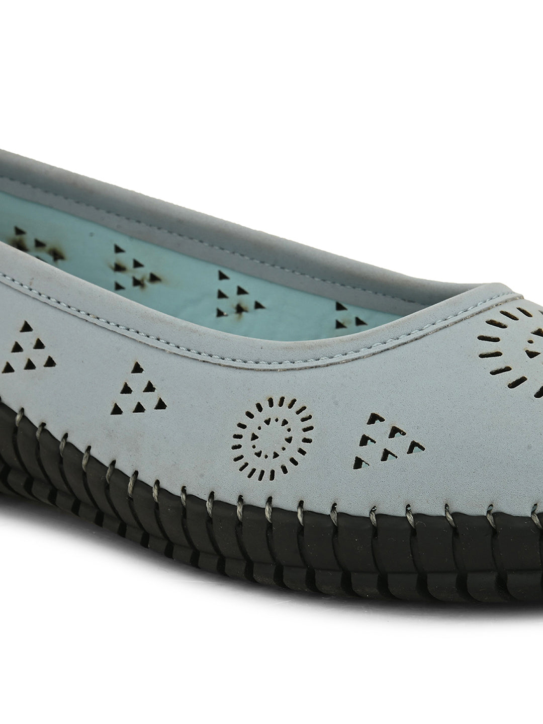 Women Ballerinas with Laser Cuts Flats-2