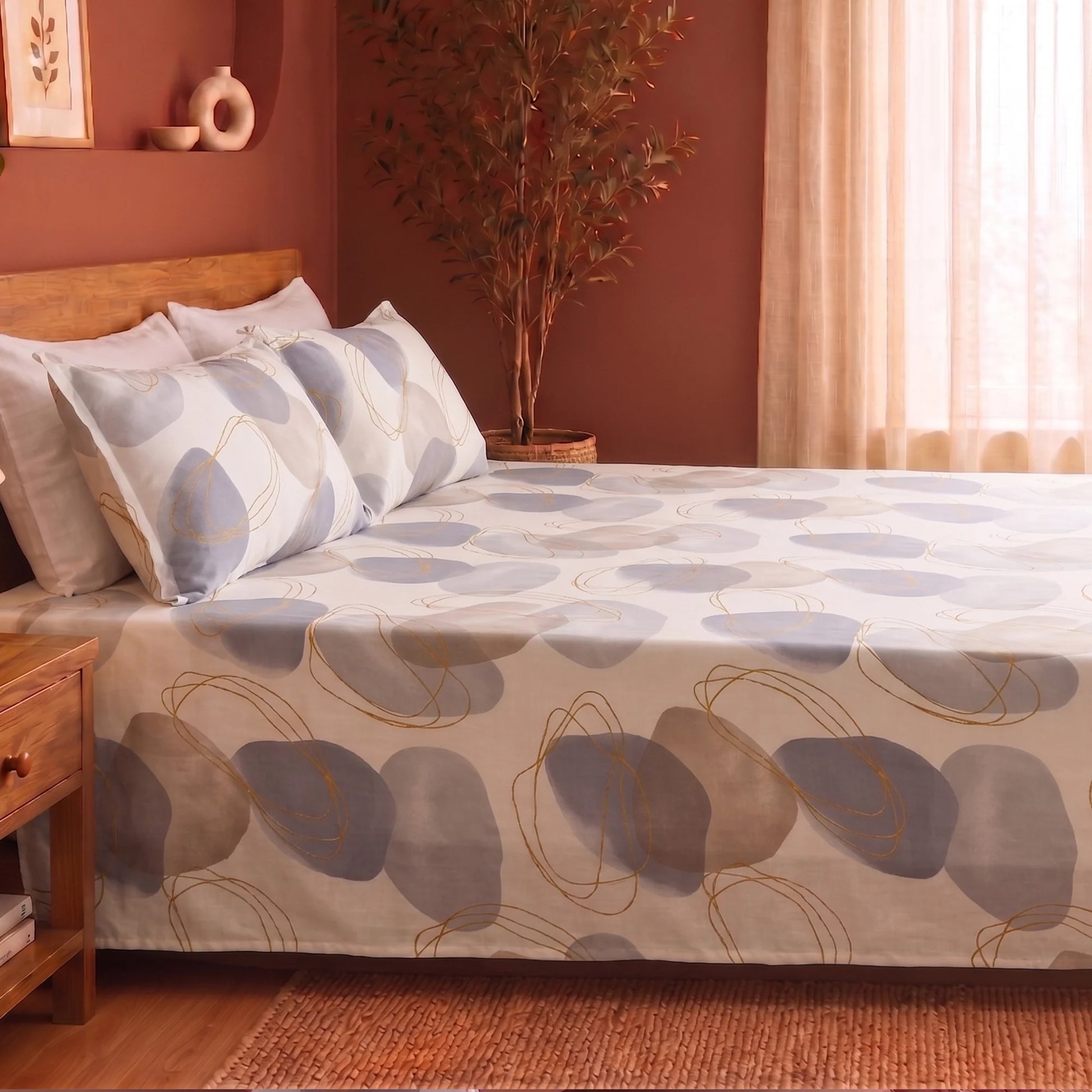 Spheres of Serenity - Floral Bedsheet (Multicolor)-7