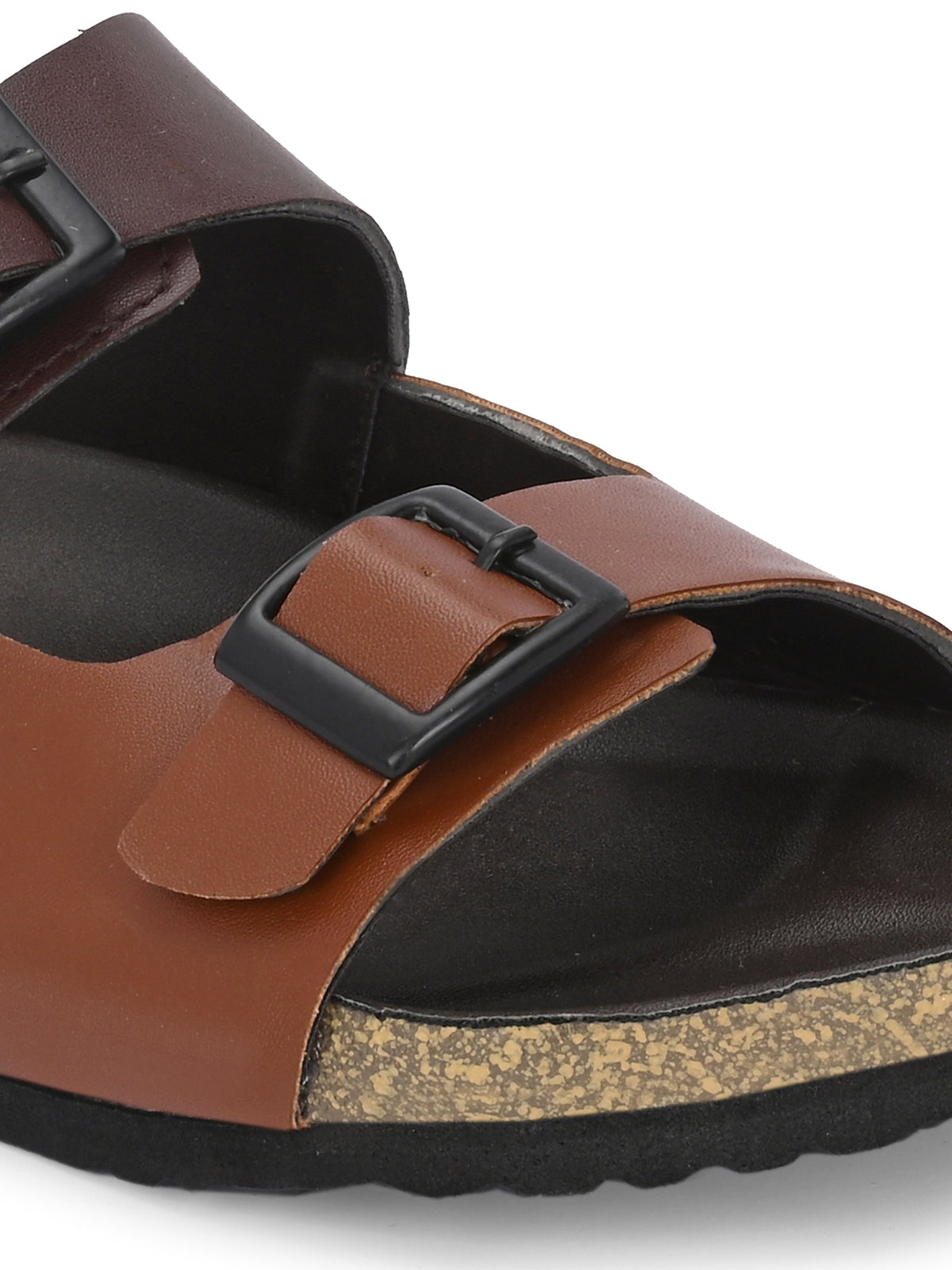 Elegant Sandstone Leather Slip-On Sandal - El Paso Fashion