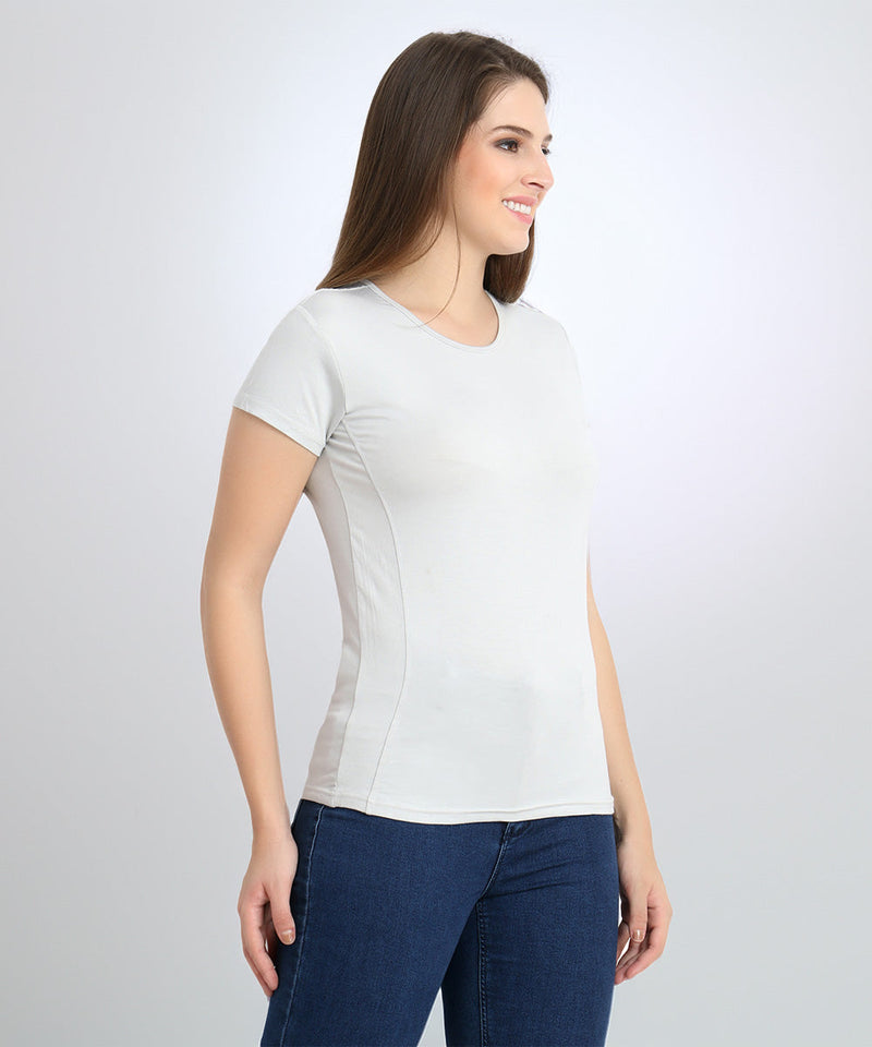 Naturefab Women's Organic Bamboo Tshirt Grey-3