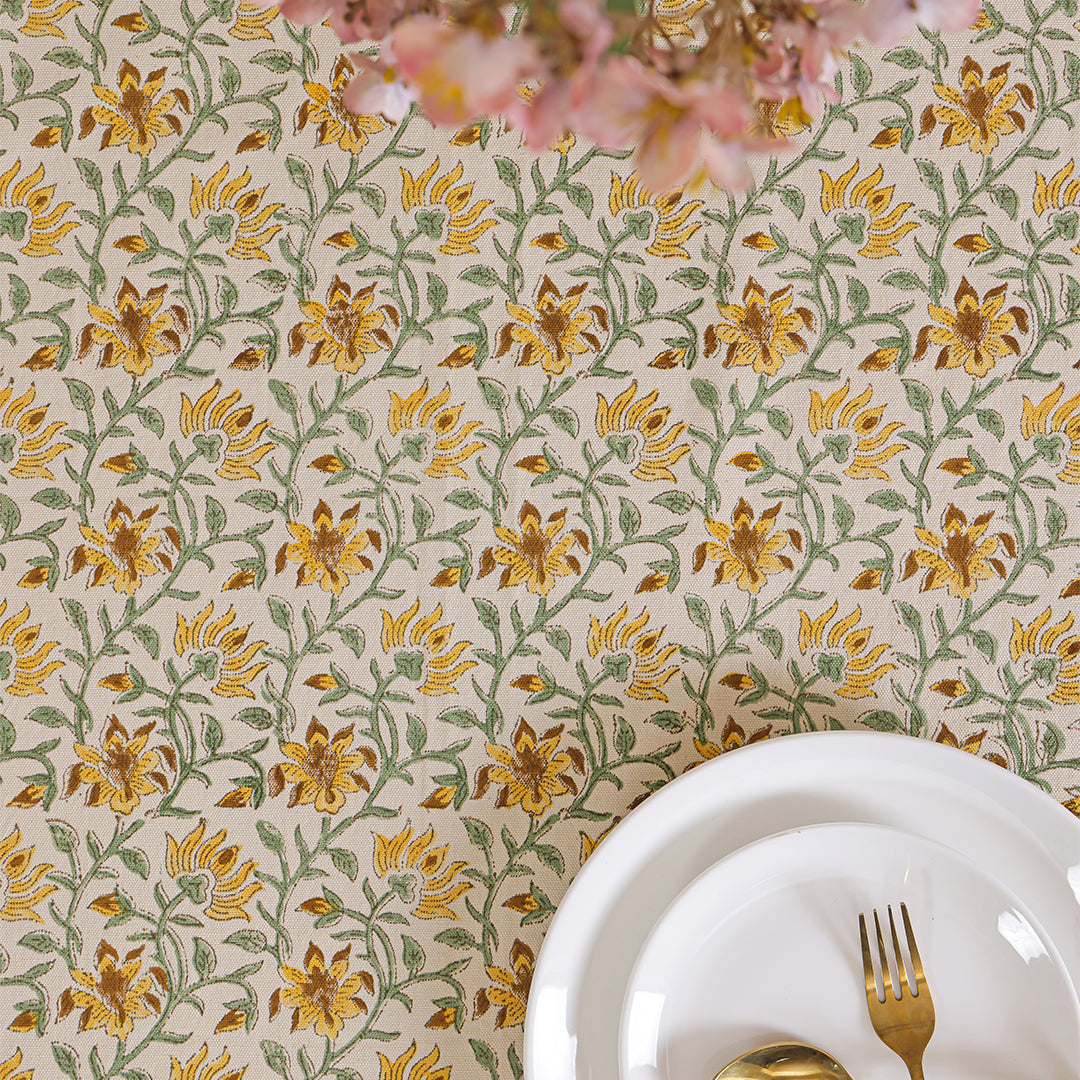 Handblock Table Cover (Sunbeam)-5