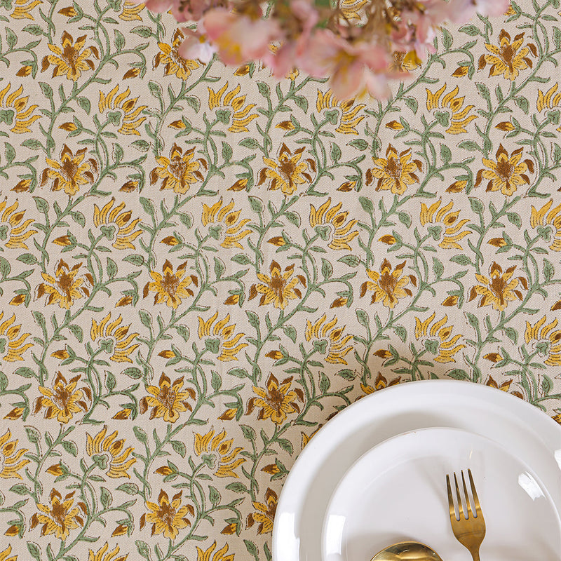 Handblock Table Cover (Sunbeam)-5