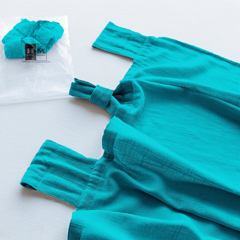 Fort Absolute - Twist Tab Top Sheer Curtain (Blue)-4
