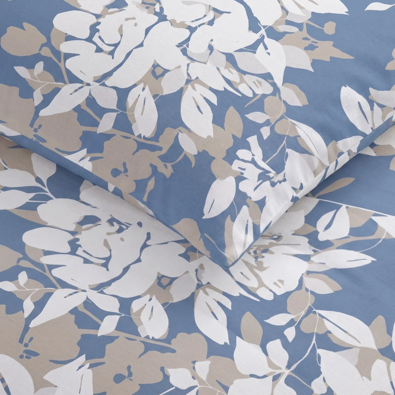 Blossom Haze - Floral Duvet Cover (Blue)-5