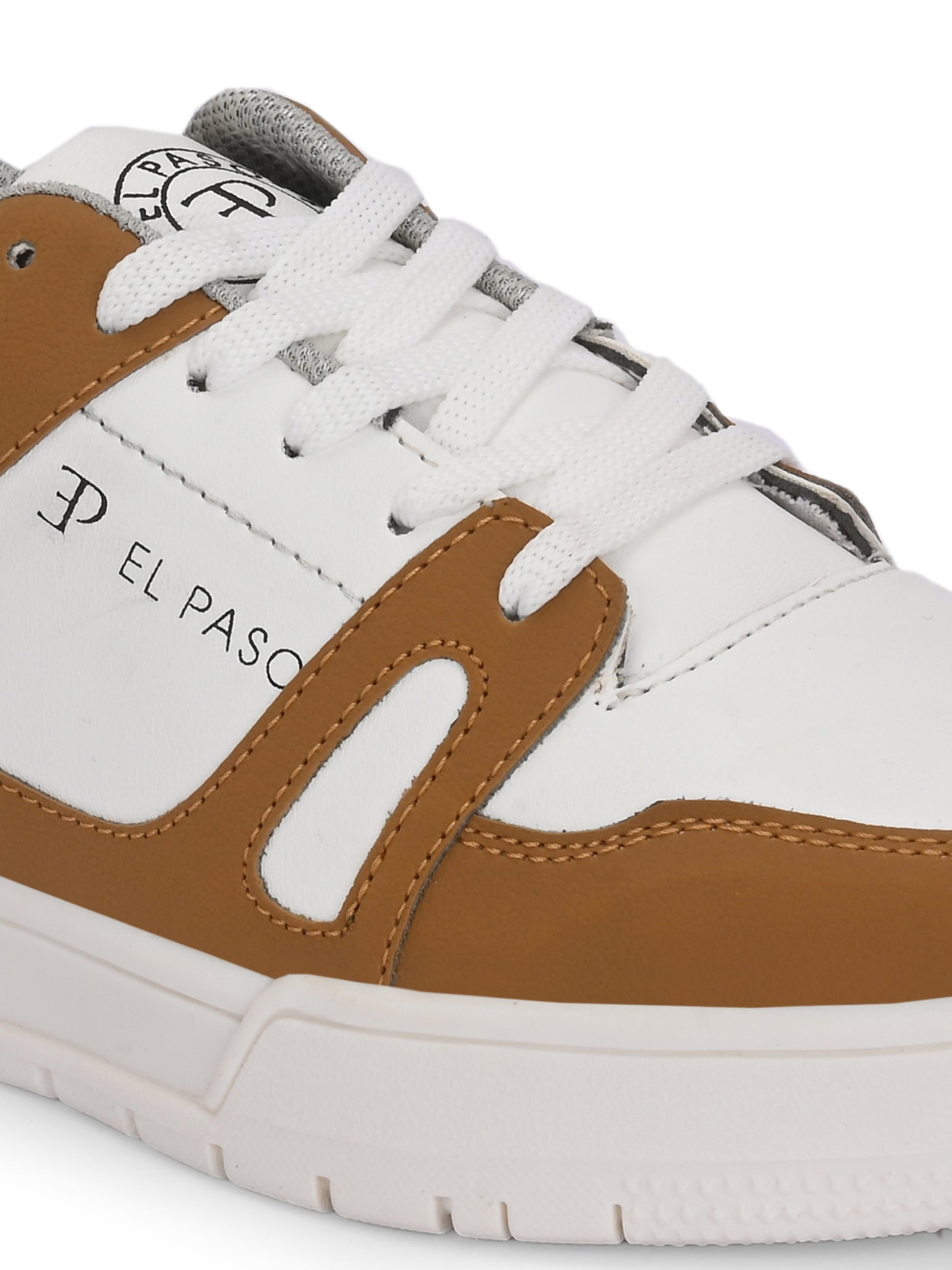 EL PASO Faux Leather Casual Shoes Lace Up Sneakers For Women-49