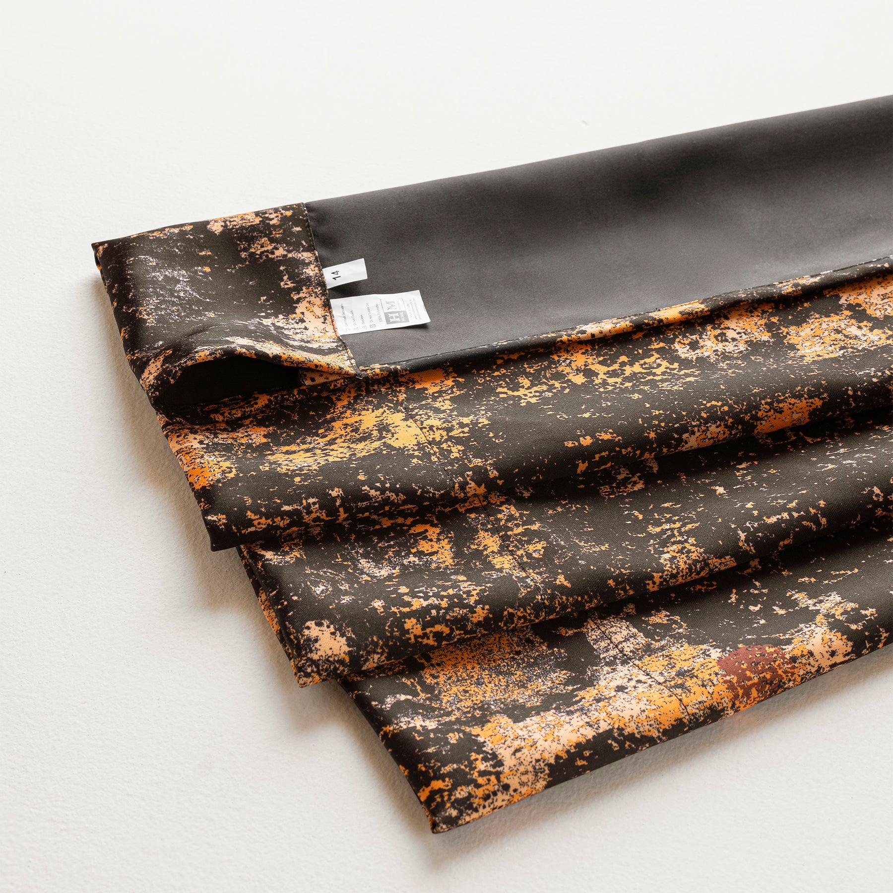 Imprimer Abstract - Rod Pocket DP Blackout Curtain (Black & Mustard)-5