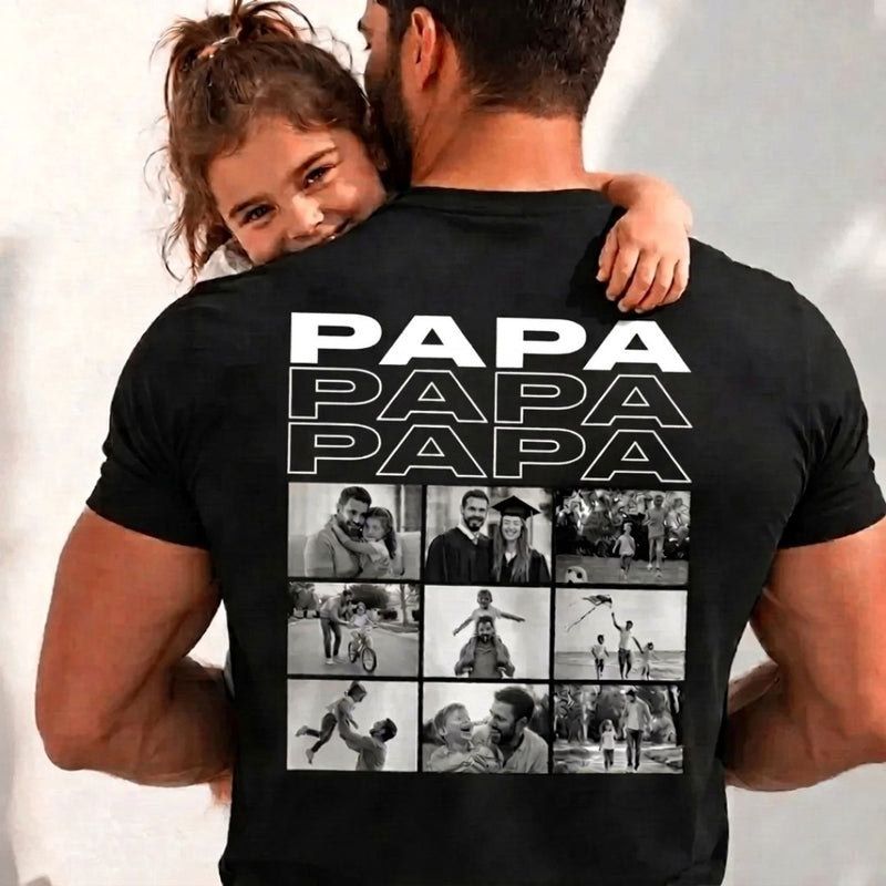 Personalized Photo Collage T-Shirt – Papa, Daddy, Mummy or Any Name-9