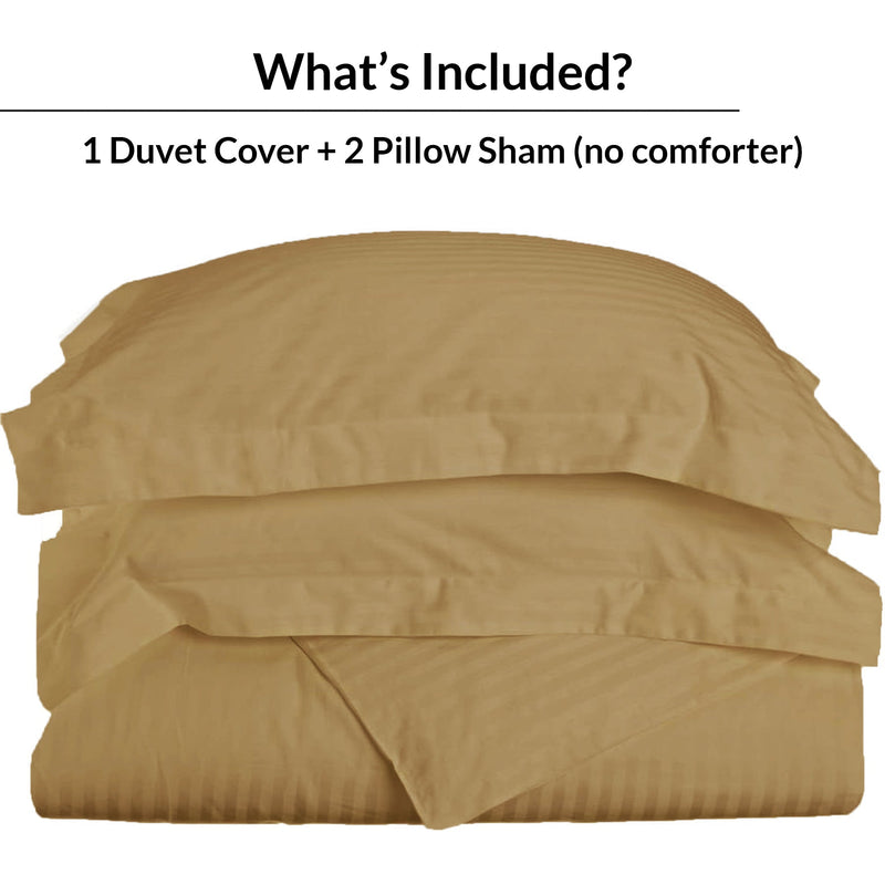 Breton Mellow - Satin Stripe Duvet Cover (Taupe)-5
