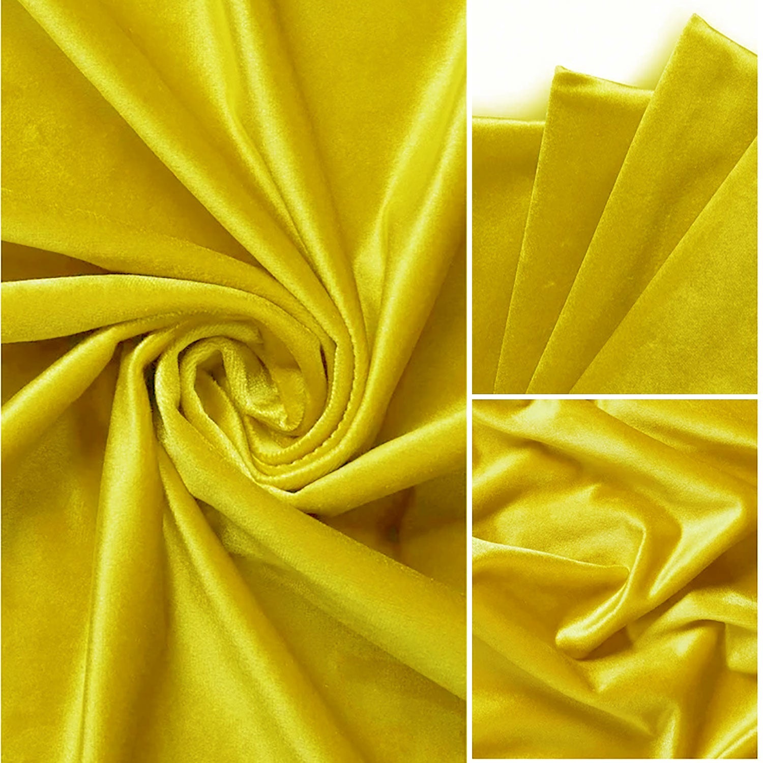 Fort Royal - Rod Pocket Velvet Curtain (Yellow)-5
