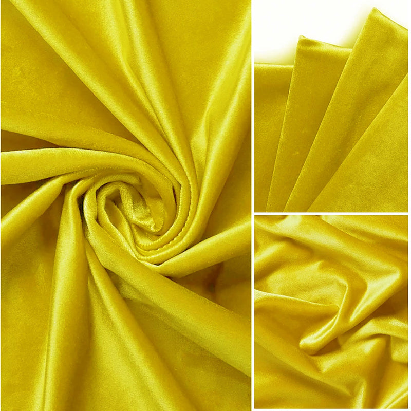 Fort Royal - Rod Pocket Velvet Curtain (Yellow)-5