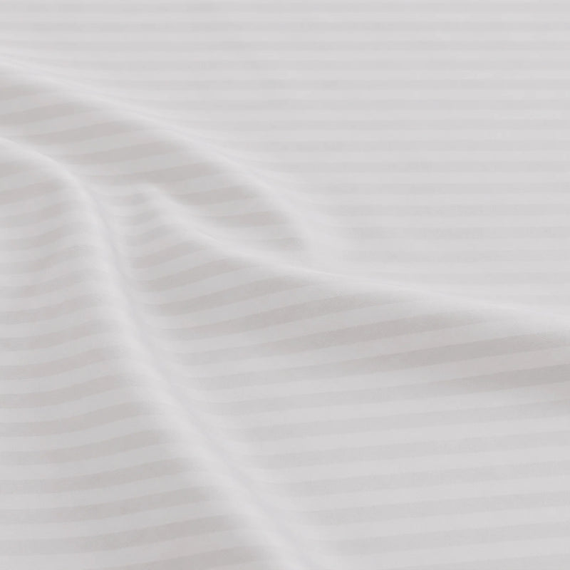 Breton Doze - Satin Stripe Reversible Dohar Blanket (White)-5