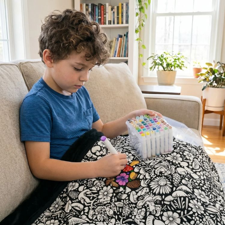 Coloring Kids Blanket sheet– Turn Screen Time Into Family Time-6