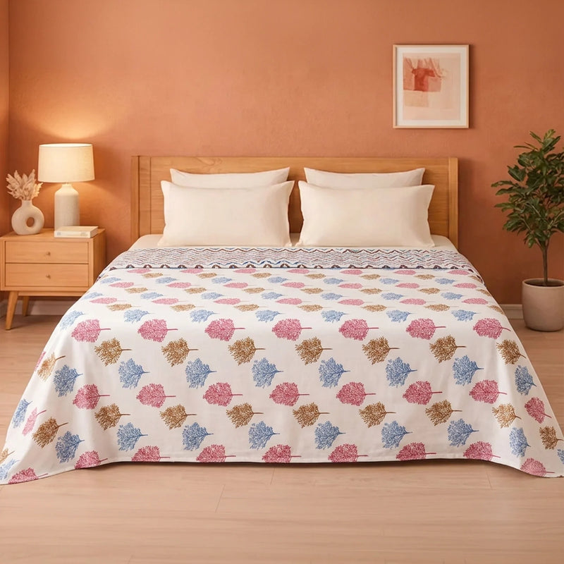 Imprimer Scarlet - Printed Dohar (Multicolor & White)-5