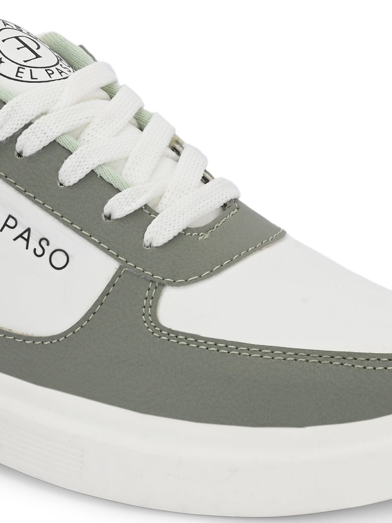 EL PASO Faux Leather Casual Lace Up Sneakers For Women-54