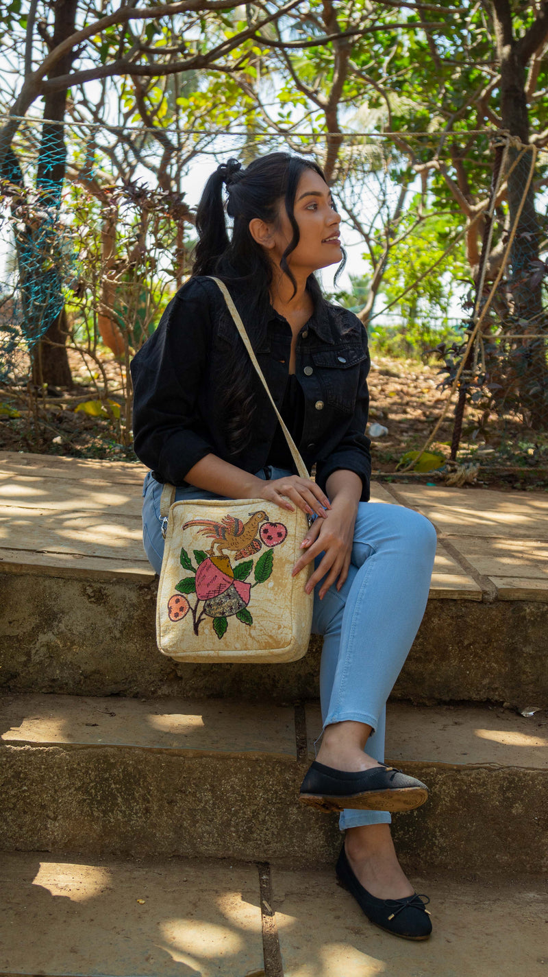 Sling Bag Tree of Life • Beige-5