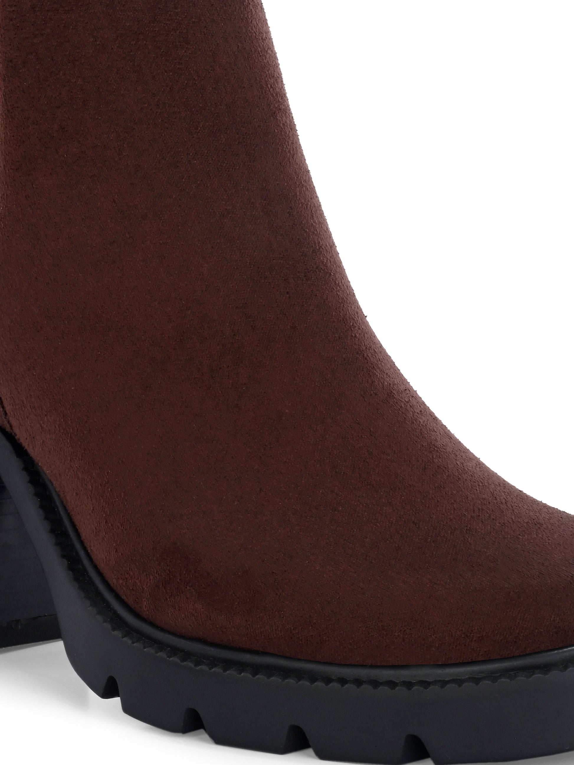 EL PASO Women Faux Leather Casual Chelsea Boots-36