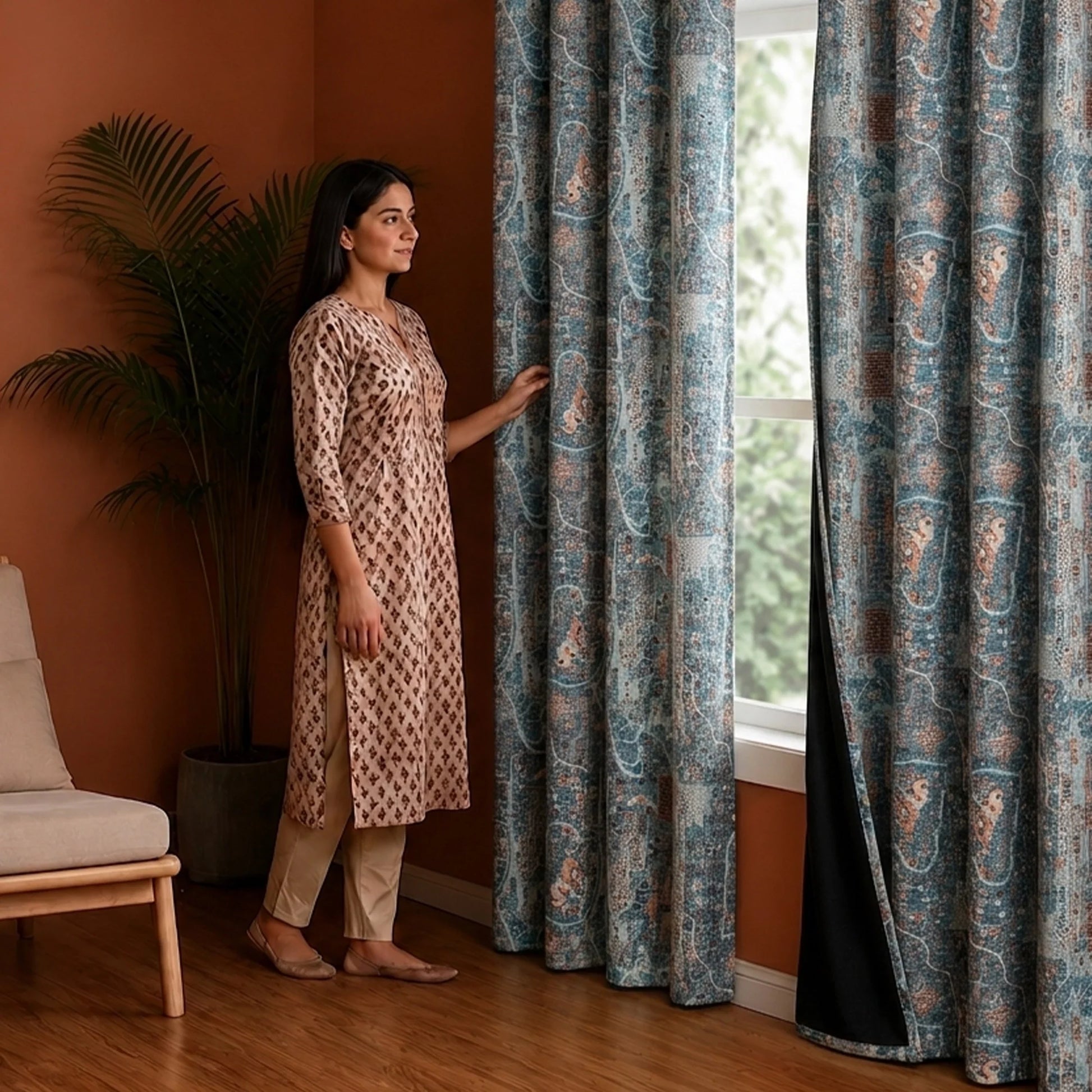 Imprimer River Village - DP curtain-5