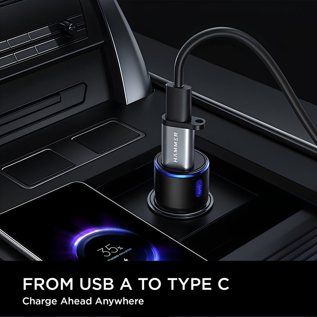 HAMMER USB Type C Female to USB Male OTG Adapter with 5 Gbps High-Speed Data Transfer (Grey)-10