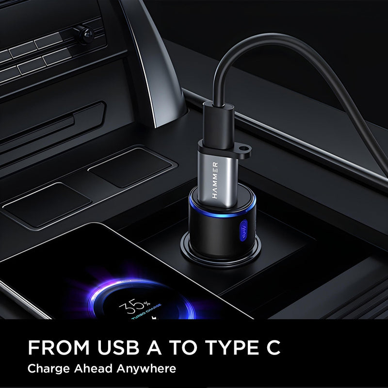 HAMMER USB Type C Female to USB Male OTG Adapter with 5 Gbps High-Speed Data Transfer (Grey)-10
