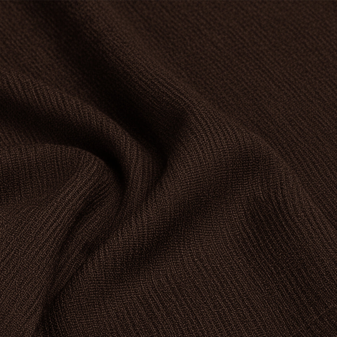 Chenille Solid Brown Sofa Cover-4