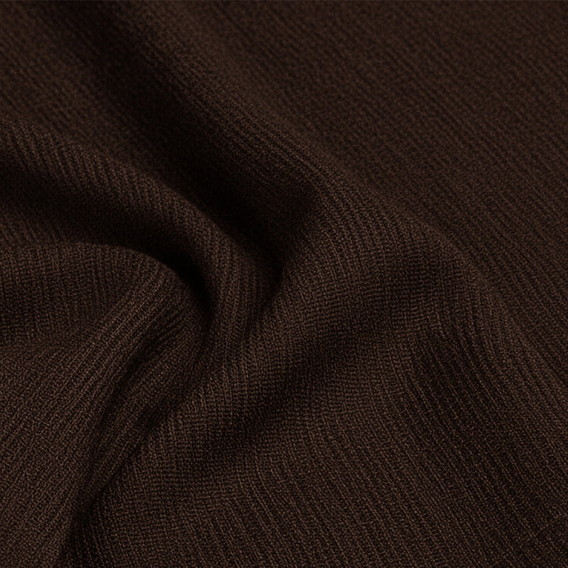 Chenille Solid Brown Sofa Cover-4
