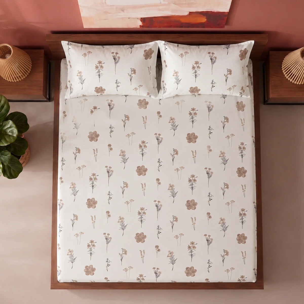 Prairie Charm - White Floral Fitted Sheet-5