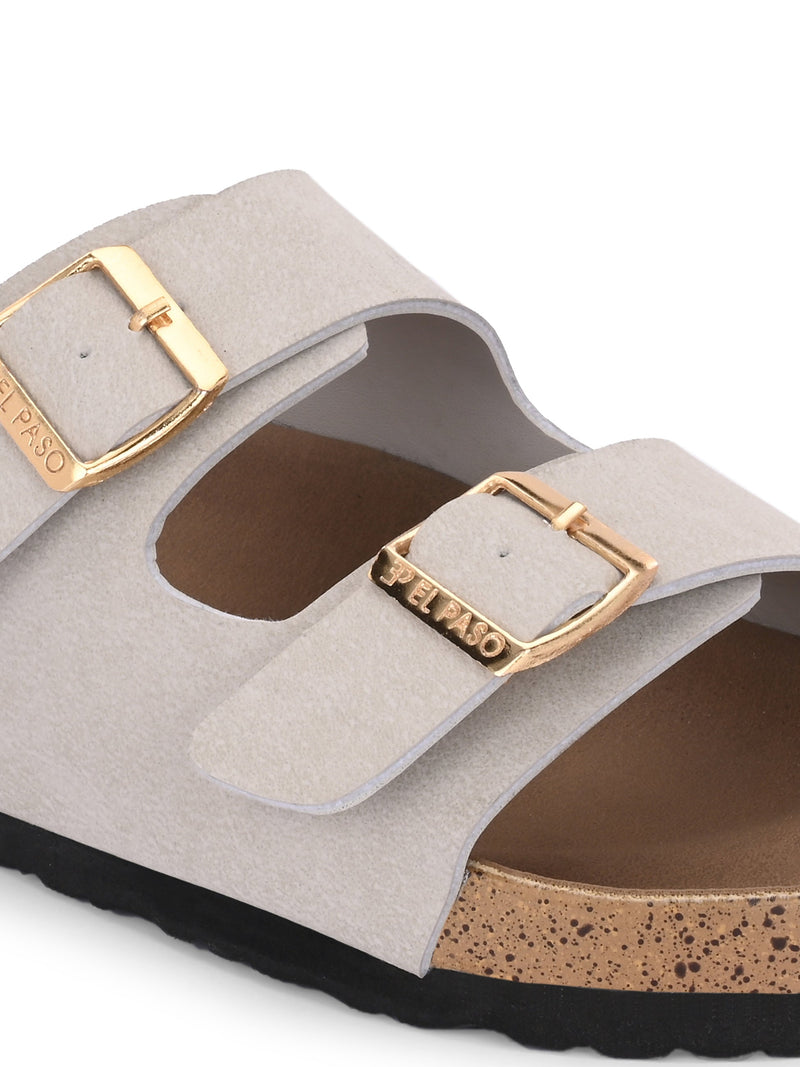 Luxurious Camel Leather Double-Strap Sandal For Women-21