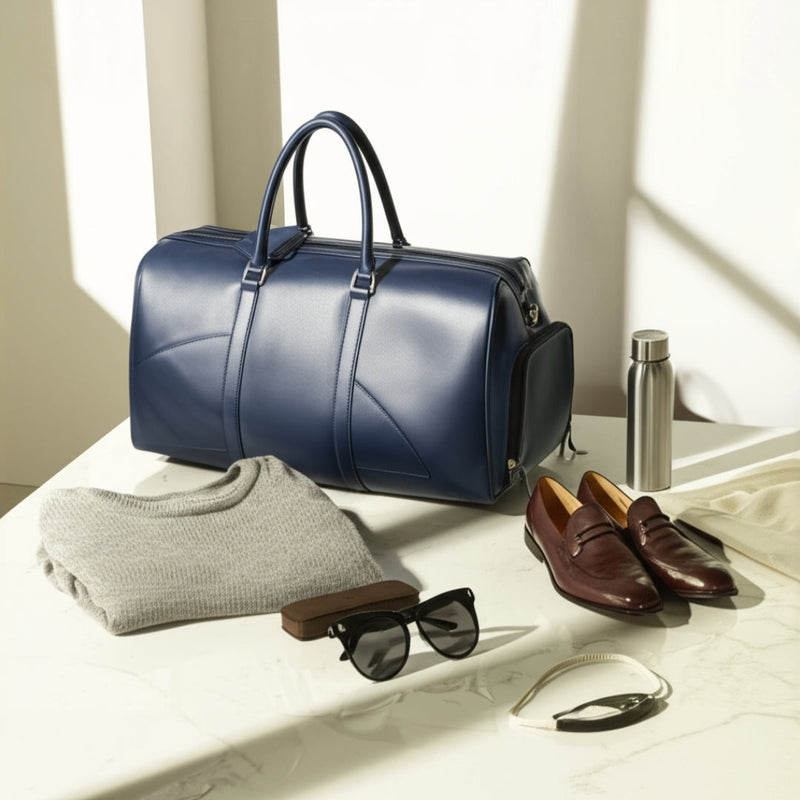 Iconic Blue Duffle Bag-5