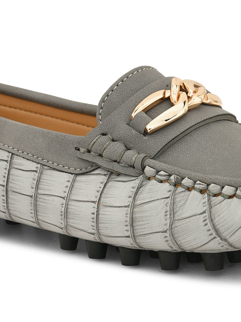 Women Loafers With Buckle Detailing-2