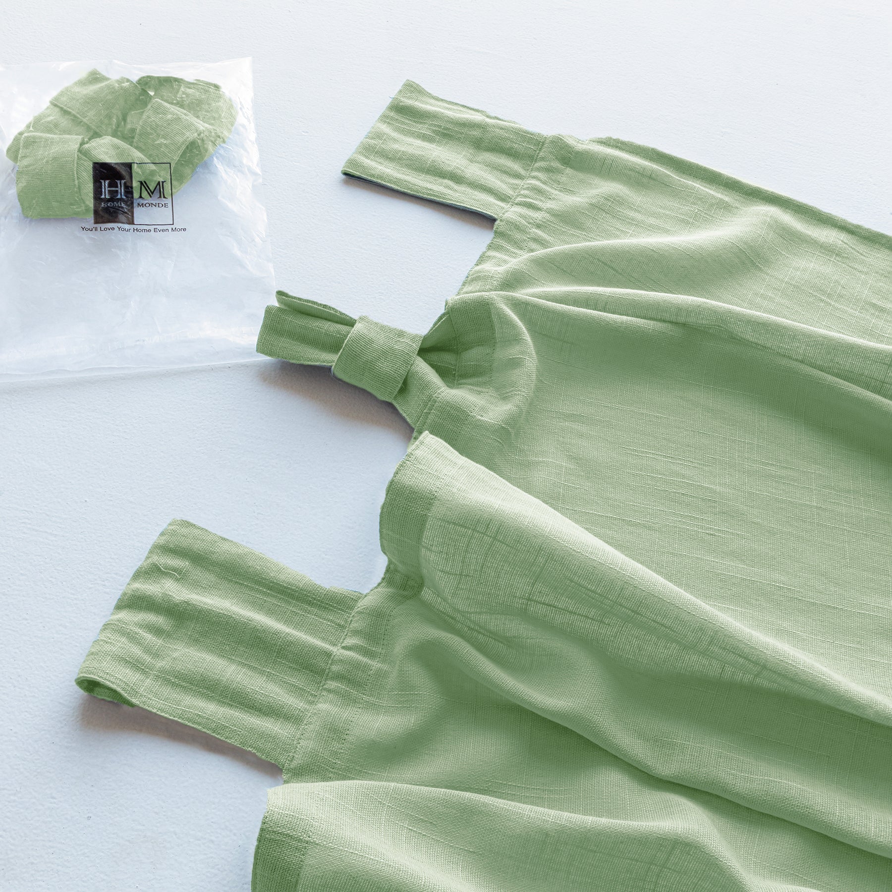 Fort Absolute - Twist Tab Top Sheer Curtain (Mint Green)-5