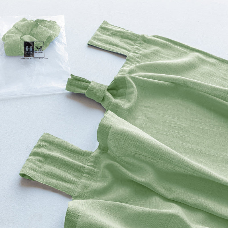 Fort Absolute - Twist Tab Top Sheer Curtain (Mint Green)-5