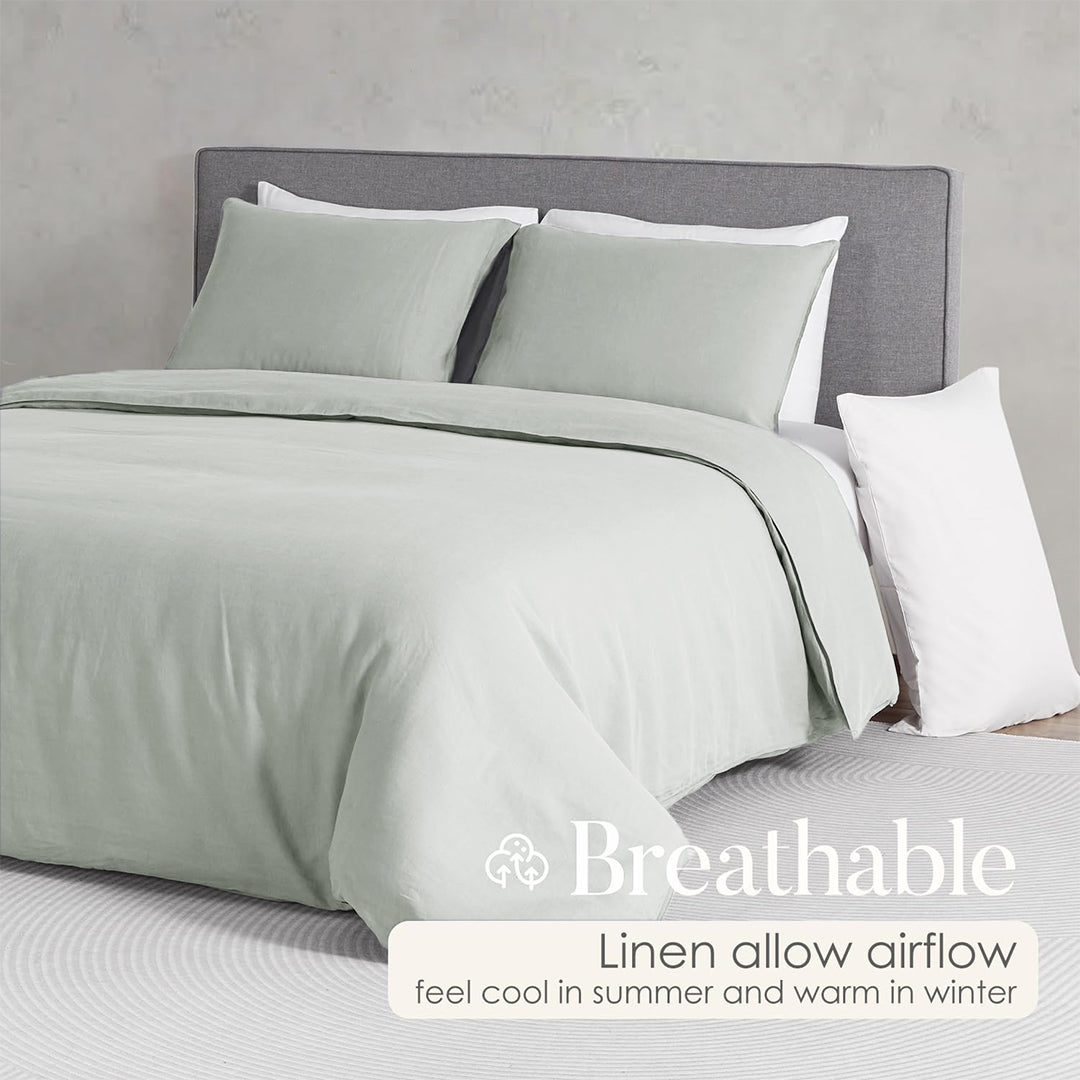 Fort Mellow - Solid Duvet Cover (Light Grey)-2