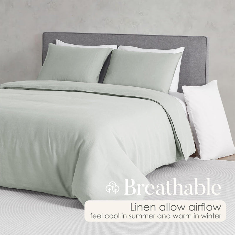 Fort Mellow - Solid Duvet Cover (Light Grey)-2