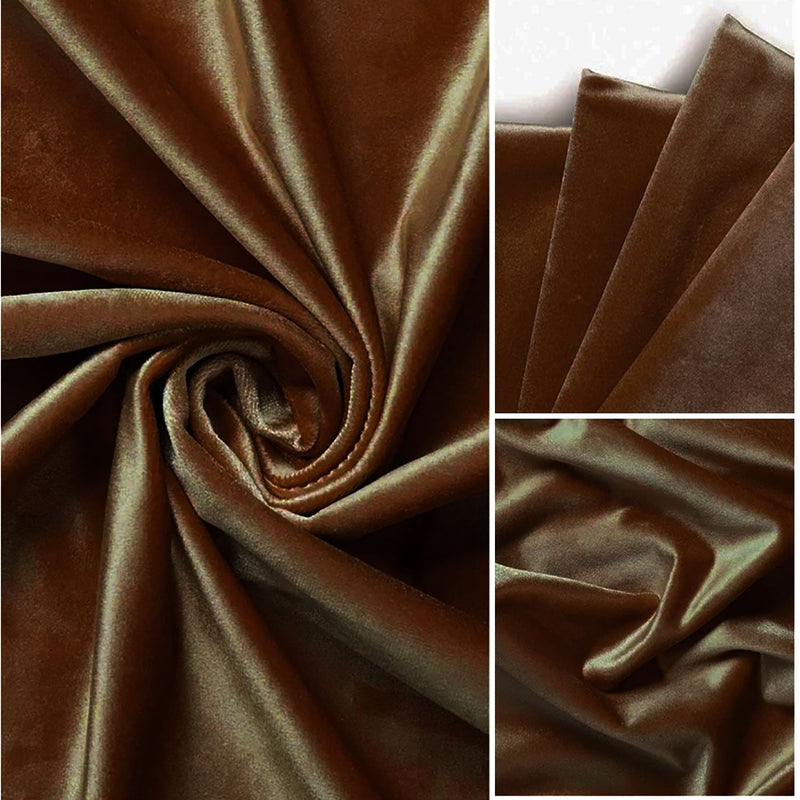 Fort Royal - Rod Pocket Velvet Curtain (Brown)-5