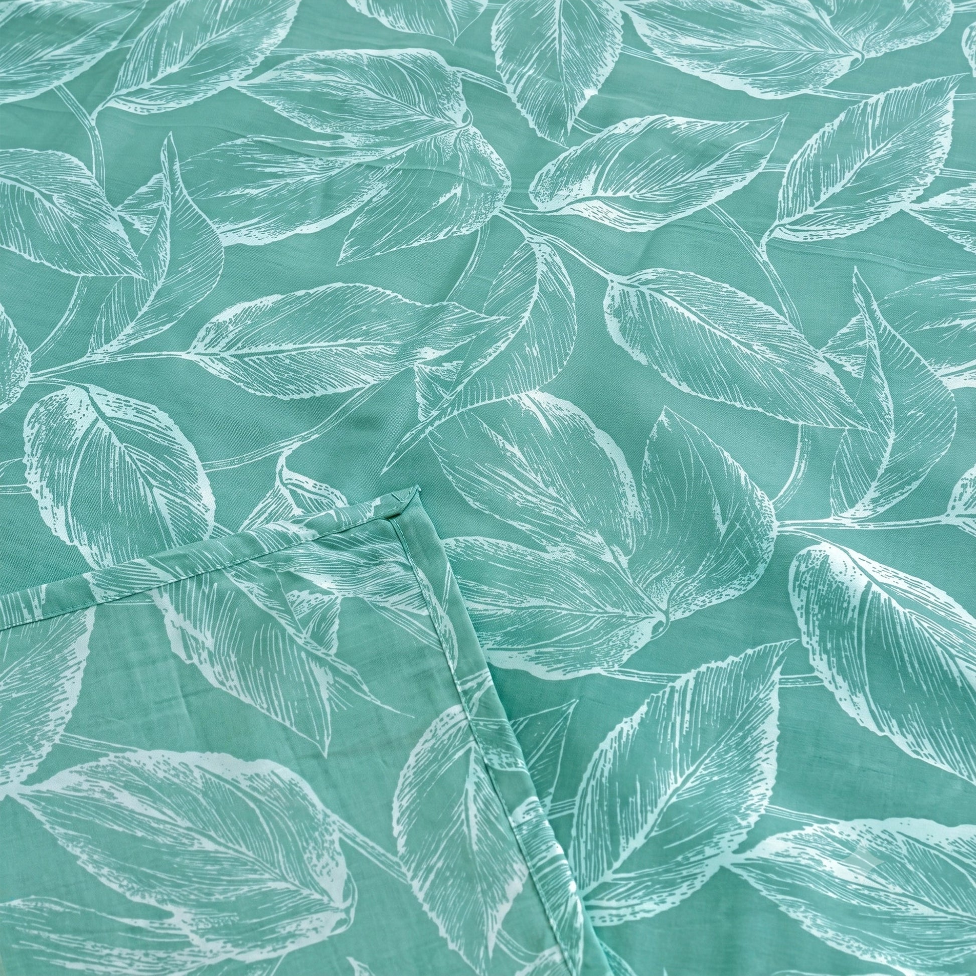 Imprimer Lilac - Leaf Printed Dohar Blanket (Aqua Blue)-5