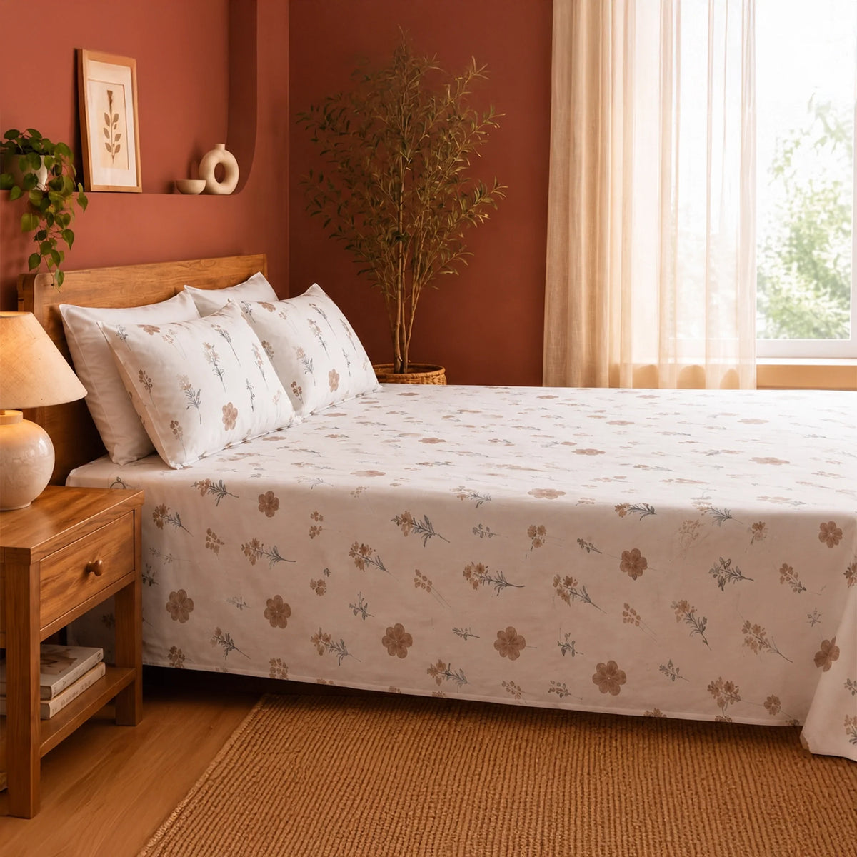Prairie Charm - Floral Bedsheet-4