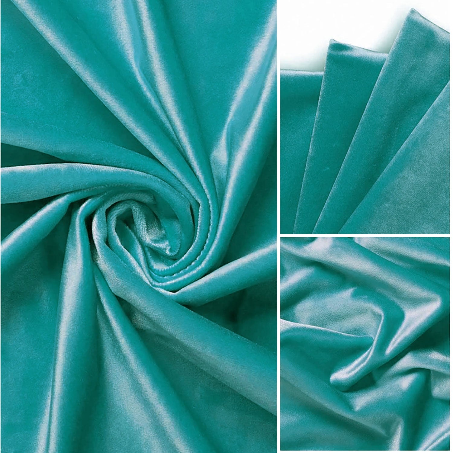 Fort Royal - Rod Pocket Velvet Curtain (Turquoise)-5