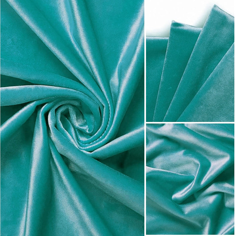 Fort Royal - Rod Pocket Velvet Curtain (Turquoise)-5