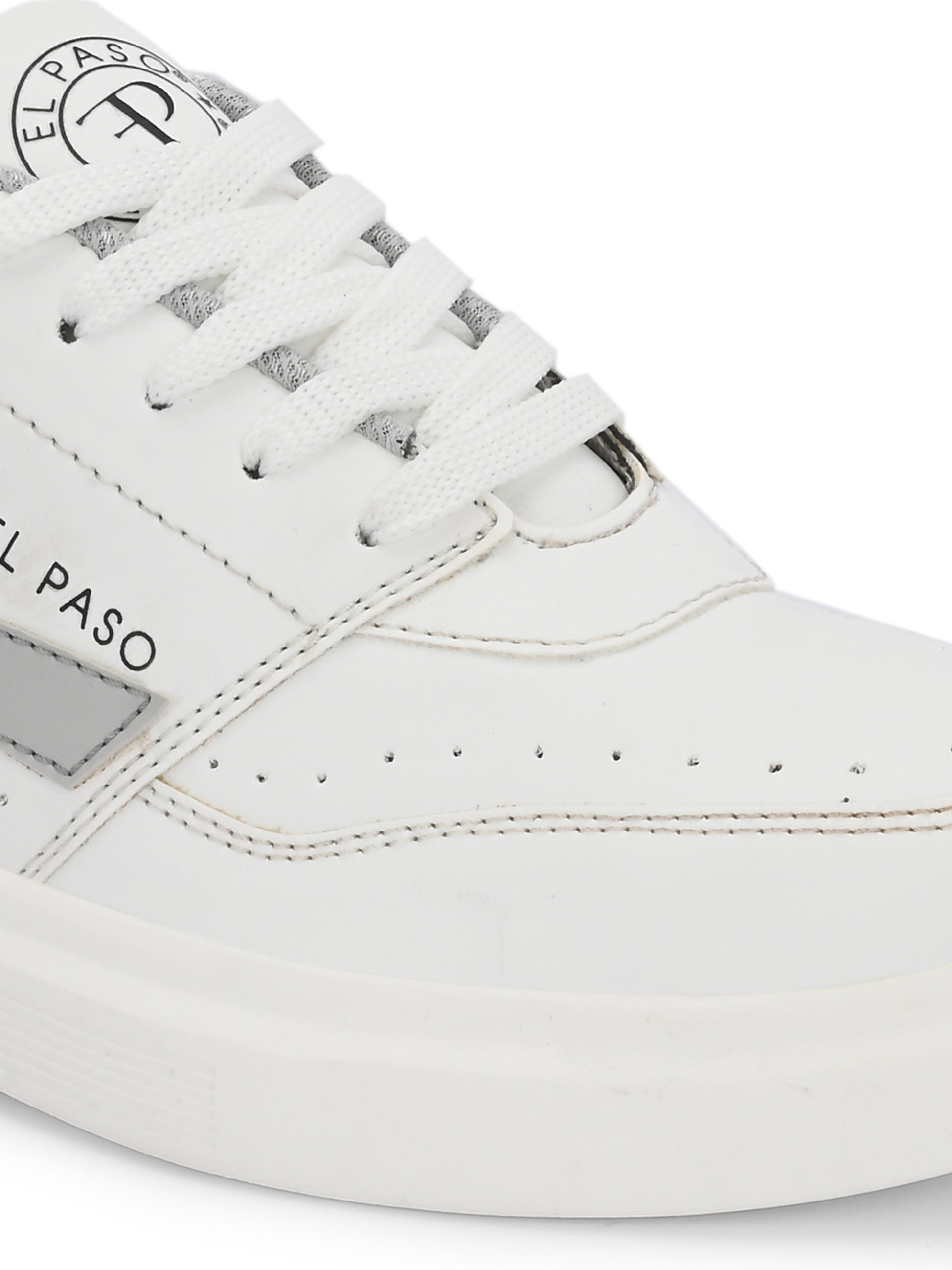 EL PASO Faux Leather Casual Lace Up Sneakers For Women-33