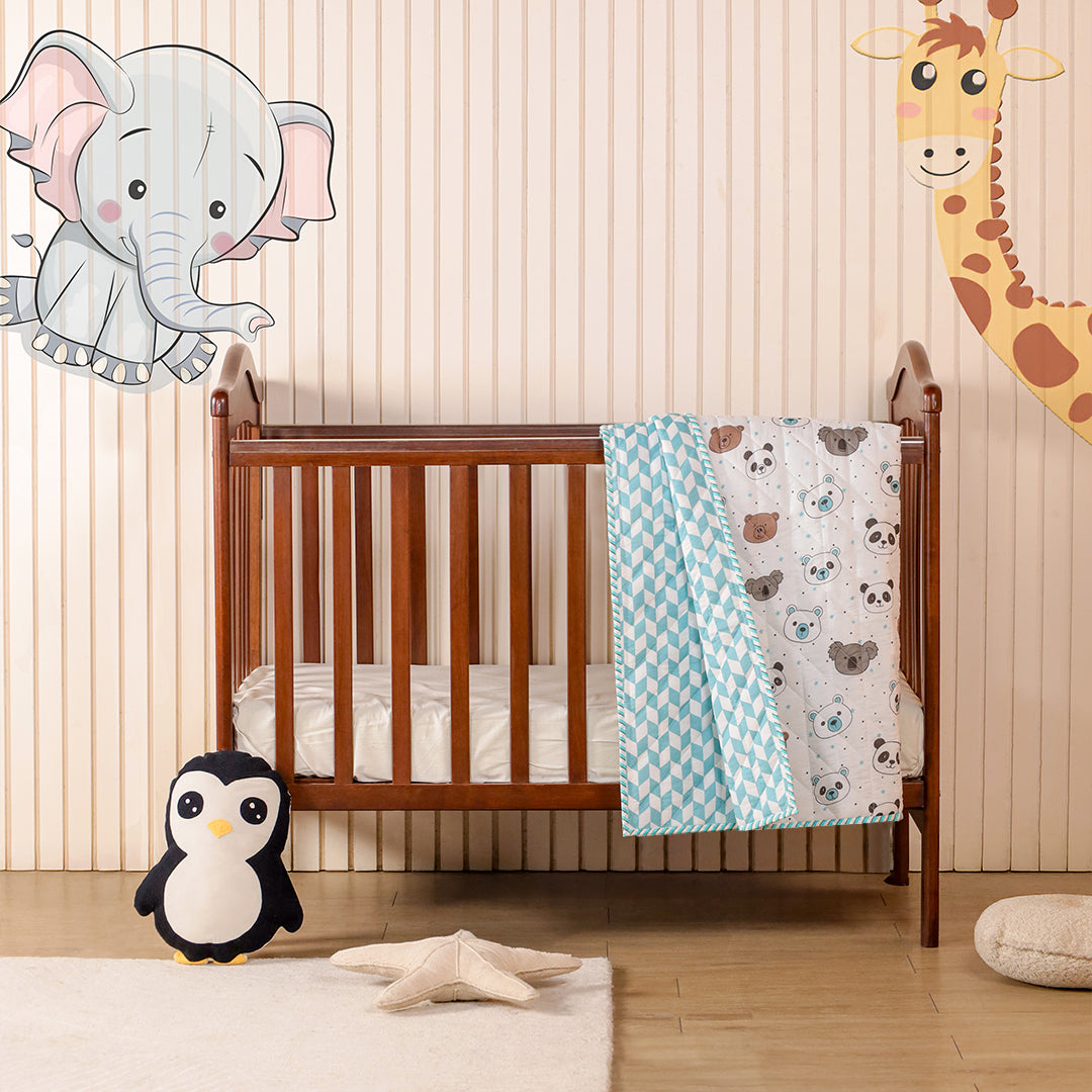 Baby Panda and Friends - Printed Baby Blanket-1