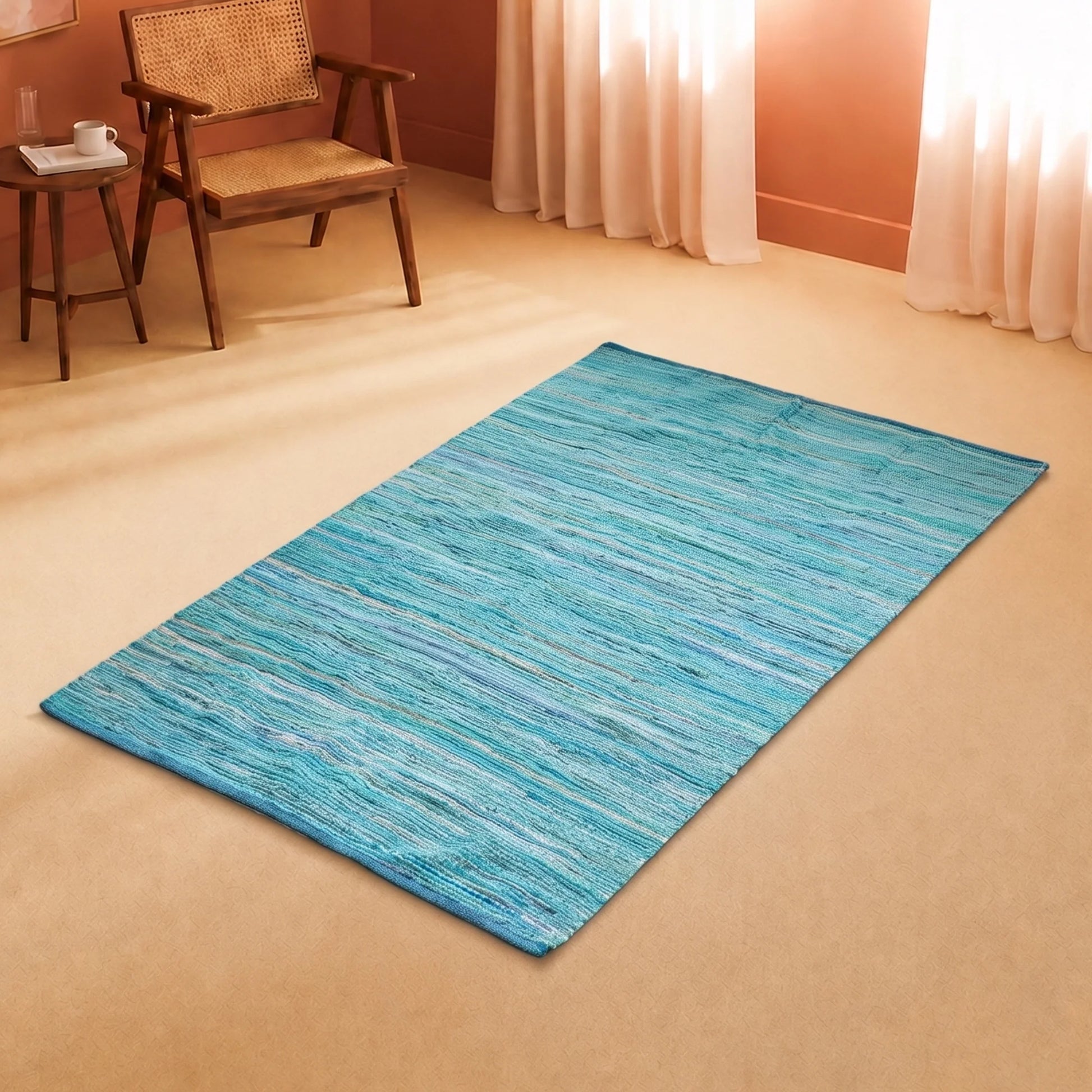 Earthology Harmony - Recycled Rug (Turquoise)-5