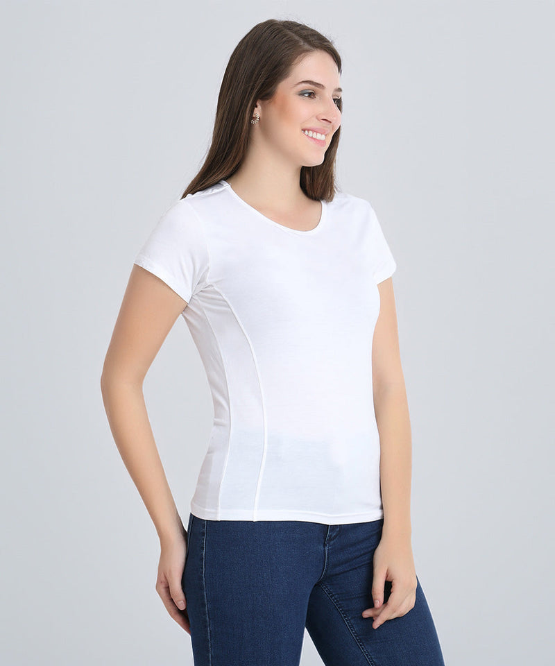 Naturefab Women's Organic Bamboo Tshirt White-3