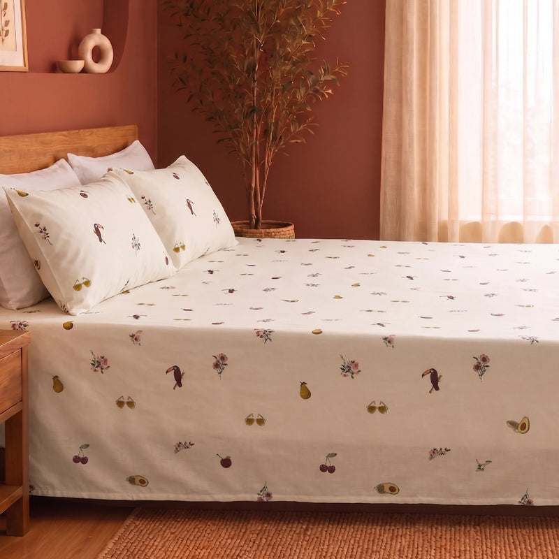Imprimer Medley - Cartoon Printed Bedsheet (Multicolor)-5