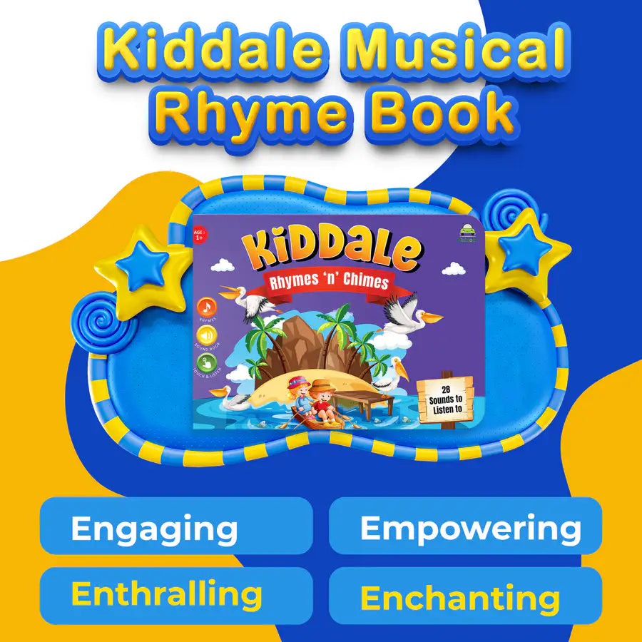 Kiddale – Touch, Play & Learn Book🎵 | 28 Sound Buttons|8 Most-Loved English Rhymes to Spark Your Child’s Joy
